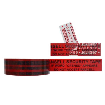 China Factory price customized logo security tape tamper tape ANTISTATIC visible security zero tape for sale