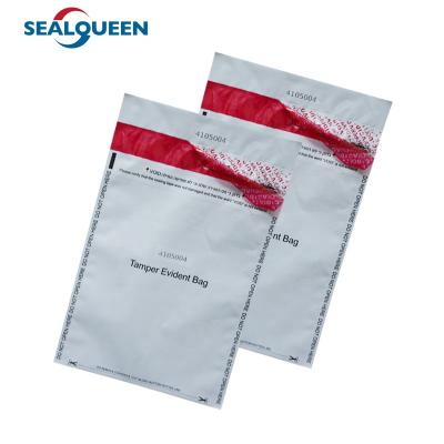 China Customized Tamper Proof Plastic Tamper Evident Bag Transport Tamper Proof Packaging Bags for sale