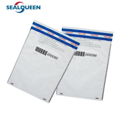 China Direct Deposit Plastic Tamper Evident Safety Security Factory Supply Cash Visible Bag Custom Design for sale