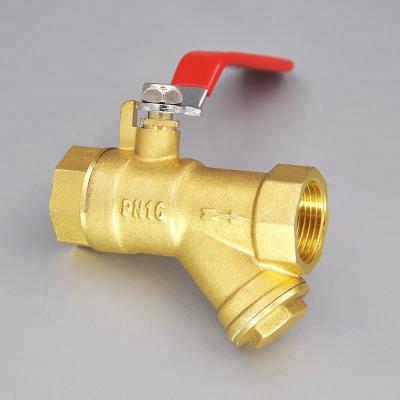 China General Brass Ball Valve With Filter Ball Valve Y Strainer Y Strainer Y Type Valve for sale