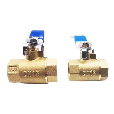 China Pull Handle Manual 2 Pcs NPT BSP Male Thread General Brass Straight Ball Valves for sale