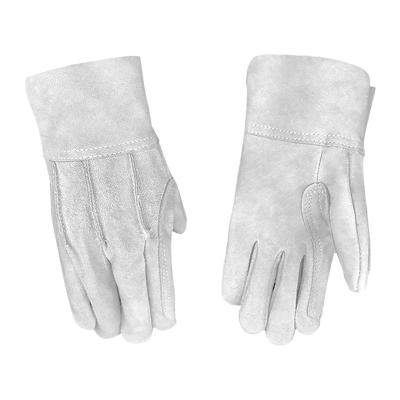 China Luqi Construction Safety ODM Snow Custom Tactical Salesman Impact Leather Logo Cheaper Leather 10.5inch Working Gloves for sale