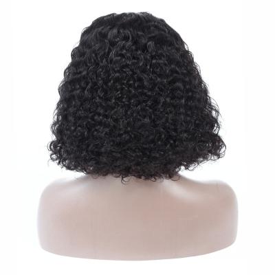 China High Density Deep Wave Hair Short Wavy 100% Lace Front Bob Wigs for sale