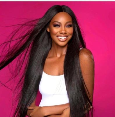 China Good Quality Straight T Piece Lace Front Wig Vendor Peruvian Silky Straight 100% Virgin Human Hair Lace Front Wig With Baby Hair for sale