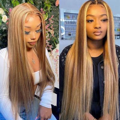 China Cheap Straight Seller 100% Virgin Brazilian Hair Ombre Braid Hair Colored Straight Lace Front Wig For Women T Piece for sale