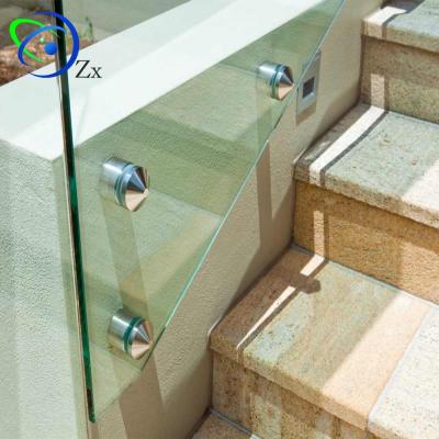 China Frameless Balcony 304# Stainless Steel Glass Balustrade Fence Glass /rimless Side Mounted Stair Standoff Railings for sale