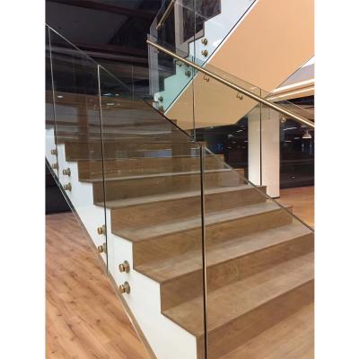 China Modern glass panels /stainless steel 316 side mounted stand-off for frameless glass decking/glass balcony fence/balustrades for sale