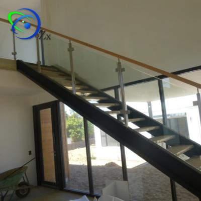 China Indoor Easy Diy Install Mild Steel Stair Systems U-shape Double Channel Stringer Staircase for sale