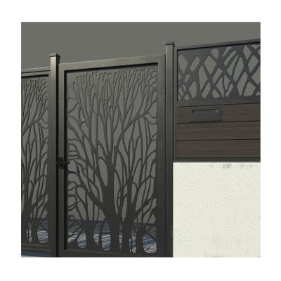 China Industrial laser cut metal sceen balustrade panels for fence and door / exterior steel iron railing for sale