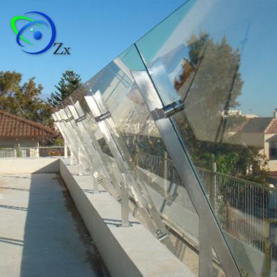 China Modern Exterior Glass Panel 316 Balcony Railing Stainless Steel Matte Post For Deck Railing for sale