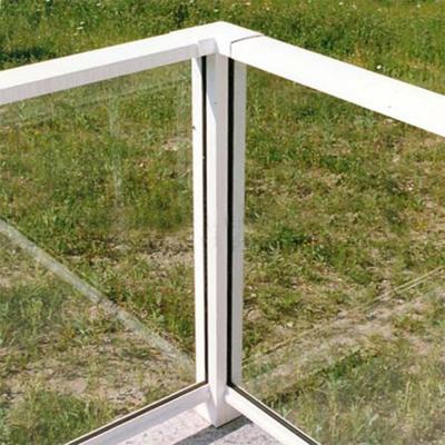 China Oxidation Baking Paint Aluminum Porch Railings/Railings Set Outdoor Aluminum Frame Railings Balcony Glass Barriers for sale