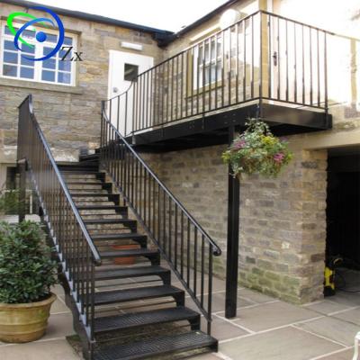 China Outdoor Outdoor Galvanized Steel Staircase/Metal Stairs /outdoor Railing/Outdoor Iron Railing for sale