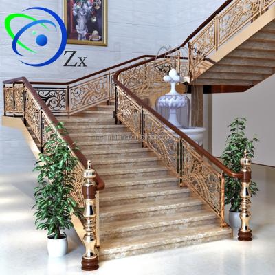 China Modern luxurious design modern railing for hotel or villa stair balcony railing top five star style fence the latest for sale