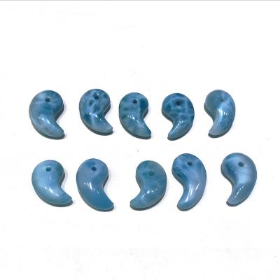 China For jewelry making natural larimar a comma shape gemstone pendant for jewelry blue color magatama for sale