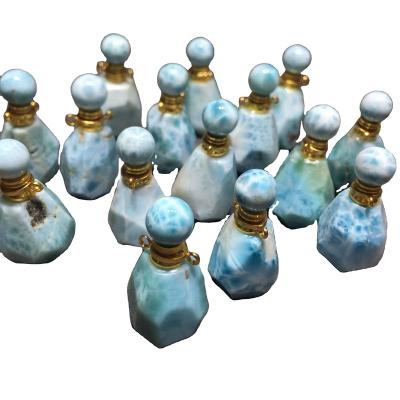 China Jewelry Making Factory Price Natural Larimar Irregular Shape Cabochon Perfume Bottle for sale