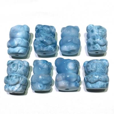 China For jewelry making natural Larimar small gemstone and bearfor jewelry design for fashionable and beautiful personality for sale