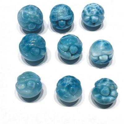 China For Jewelry Making Natural Larimar Cabochon Turtles For Gemstone And Jewelry Design For Trendy Personality for sale