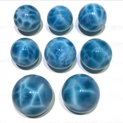 China For Jewelry Making Natural Larimar Cabochon Ball Shape For Gemstone And Jewelry Design for sale