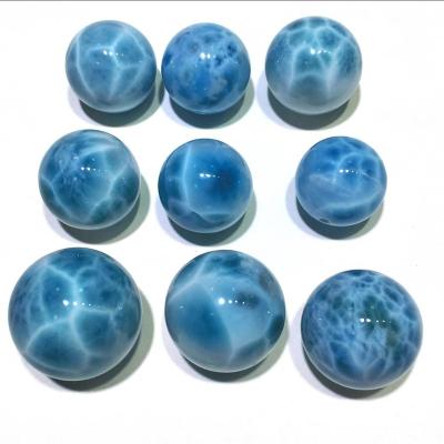 China For Jewelry Making Natural Larimar Cabochon Ball Shape For Gemstone And Jewelry Design for sale