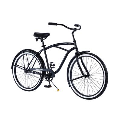 China High-grade carbon steel cheap single speed city leisure hot selling black bicycle for men and women for sale