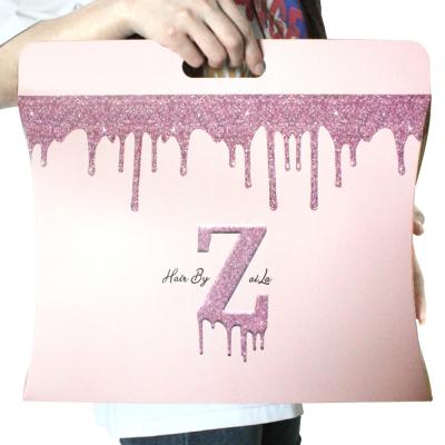 China Zhuoyida Recycled Materials Customized Logo Printed Pink Pillow Wig Box For Hair Extension Packaging Hair Boxes Private Label for sale