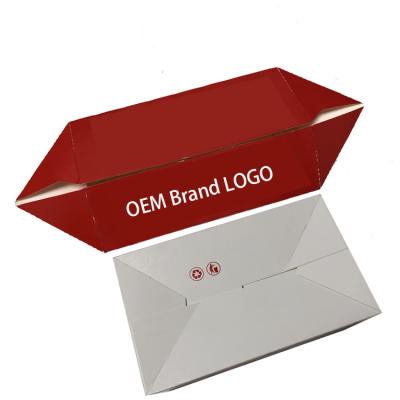 China Eco-friendly Recyclable Fast Food Package Box Easy Folding Paper Container Box for sale