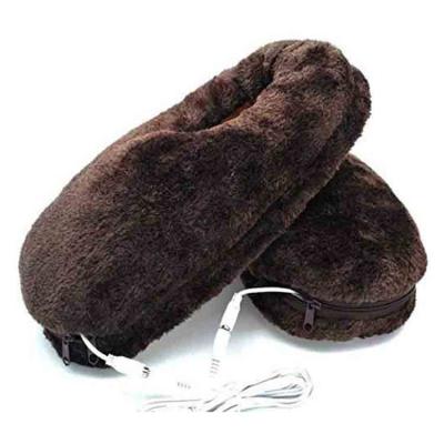 China Usb Heated Warm Cold Weather Warm Shoes Plush USB Electric Heating Slippers Comfortable Shoes for sale