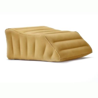 China Inflatable Trapezoidal Design Inflatable Travel Foot Rest Pillow For Leg Support for sale