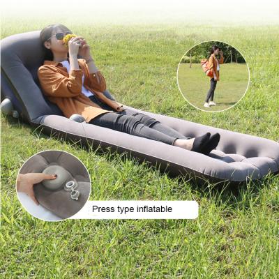 China Foldable Portable Comfortable Inflatable Mattress Travel Folding Air Vacation Outdoor Camping Inflatable Air Bed for sale