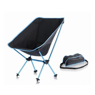 China Aluminum Fabric Folding Moon Chair Oxford Outdoor Beach Chair With Portable Carry Bag for sale