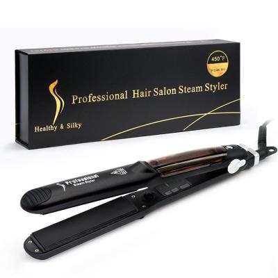 China Comb/Brush Flat Irons Salon Steam Heat Up Hair Straightener Fast Steam With Anion Care for sale