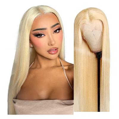 China Other Wholesale Full Lace Human Hair Wig Bone Straight Blonde Hair Bundles 613 Full Lace Wig With Baby Hair for sale