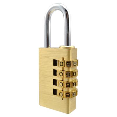 China Customizable Brass Body Lock 4 Digit Combination Padlock 50mm For Warehouse 20/30/40/50mm for sale