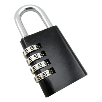 China Aluminum Combination Padlock Password Reset Luggage 4 Digit Digital Lock Zinc Alloy Metal Key Lock for sale