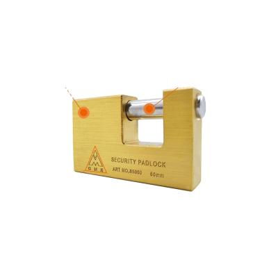 China Rectangular Heavy Duty Padlock Locks Rectangle Anti Saw Heavy Duty Outdoor Square Brass Padlock 85050-85090 for sale