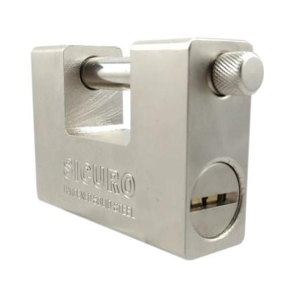 China High Security 74/84/94 Mm Heavy Duty Steel Rectangular Door Padlock For Warehouse for sale