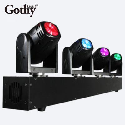 China Amazing flowing effect Guangzhou dmx stage lighting manufacturer 4pcs 10w rgbw 4 heads led beam moving head light for bar dj disco for sale