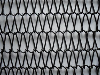 China Round Wire Helix Woven Mesh for Curtain Wall,Conveyor Belt Spiral Architectural Mesh for sale