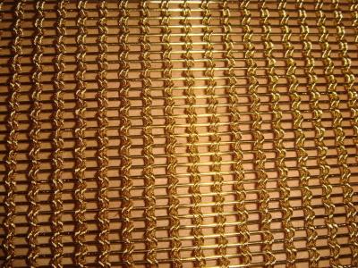 China Braid Woven Architectural Mesh for Facade Cladding,Brass Decorative Cable Rope Woven Mesh for sale