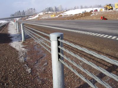 China Galvanized Wire Rope FLEX FENCE,Road Side or Median Safety Barriers for sale