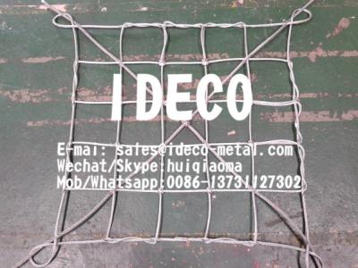 China Lifting Galvanized Wire Rope Web Netting, Safety Steel Wire Rope Cargo Nets, Sling & Rigging Mesh for sale