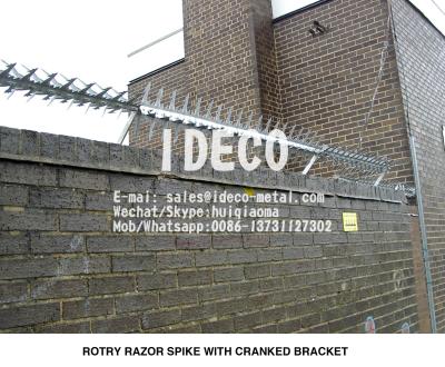 China Rotary Razor Spike, Rotating Wall Spike,China Wall Spikes,Fence Razor Spike for sale