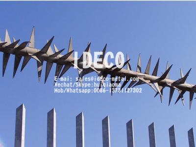 China Hot-dipped Galvanized Single Rota Spike Security Toppings, Fence Razor Spikes, Rotary/Rotating Wall Spikes for sale