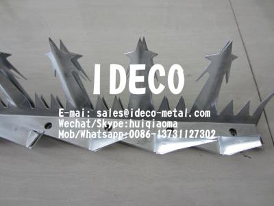 China SS Blade Anti-Climb Wall Spikes, Stainless Steel Large Wall Spikes, Rust Proof Sharp Razor Spikes, Fence Spikes for sale