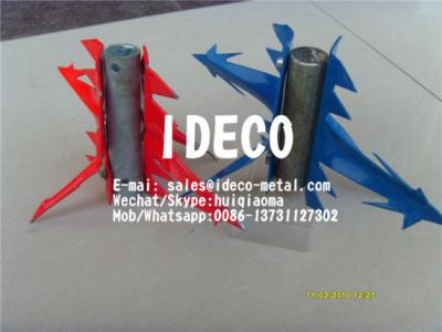 China Herses Rotatives Quadro Wall Spikes, Rotating Security Fence Spikes, Rotary Razors, Rotator Roller for Military Base for sale