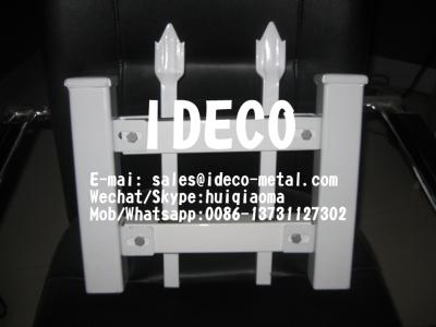 China Ornamental Steel Picket Fences, Spear Top Welded Tubular Metal Railings for Swimming Pools, Ponds for sale