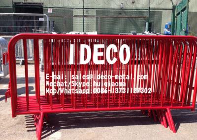 China Metal Crowd Control Barricade Fixed Leg Foot Barrier, Galvanized Steel Interlocking Bike Rack Barricades for sale