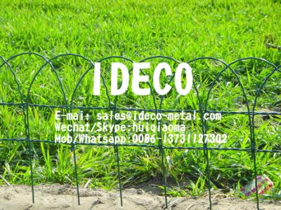 Китай Ornamental Garden Border Fences Lawn Edging Wire Scroll Arched, Green PVC-coated Wire Edging Fencing продается