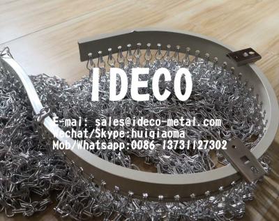 China Decorative Chain Link Curtains, Aluminium Metal Chain Strip Link Curtain Bug Door Fly Pest Blinds Screen for sale