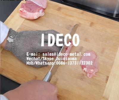 China Cut Resistant Stainless Steel Gloves, Chain Mail Butcher Glove, Metal Ring Mesh Knife Cut Proof Gloves for sale